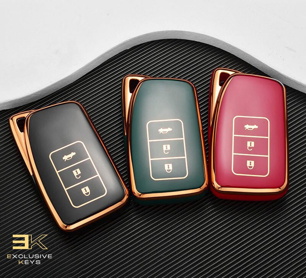 Fodral för Lexus NX, GS, RX, IS, ES, GX, LX, RC, 200, 250, 350, LS, 450H, 300H (3 Boutons)