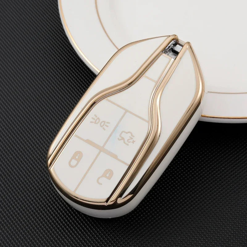 Bilnyckelfodral för Maserati Levante Ghibli Quattroporte GT Granturismo GranCabrio TPU Cover Shell Fob Protector Tillbehör