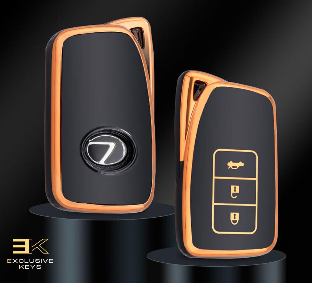 Fodral för Lexus NX, GS, RX, IS, ES, GX, LX, RC, 200, 250, 350, LS, 450H, 300H (3 Boutons)