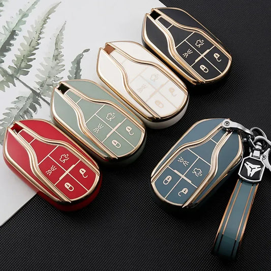 Bilnyckelfodral för Maserati Levante Ghibli Quattroporte GT Granturismo GranCabrio TPU Cover Shell Fob Protector Tillbehör