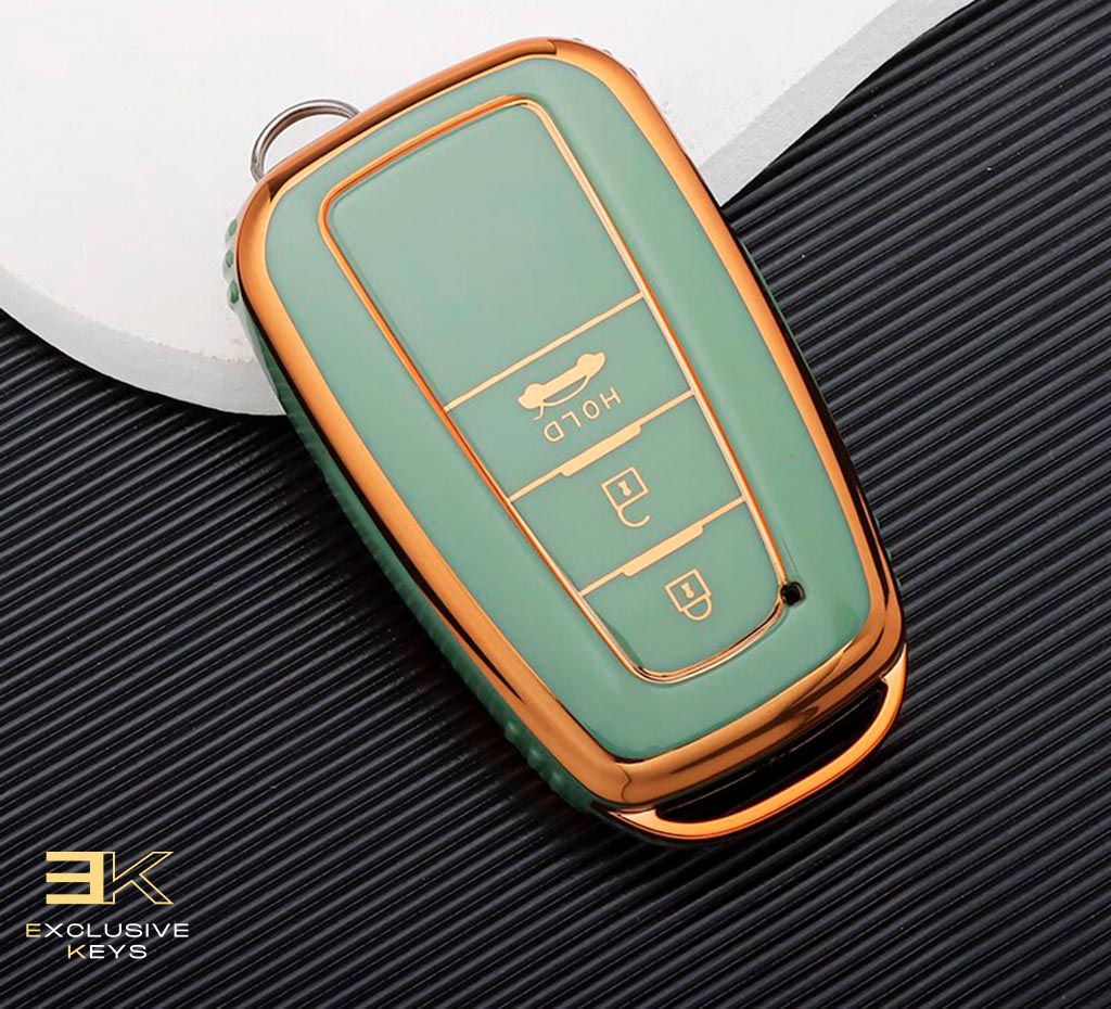 Fodral for Toyota Corolla, Prius, Camry, CHR, C-HR, RAV4, Altis, Land Cruiser og Prado (3 knapper) 