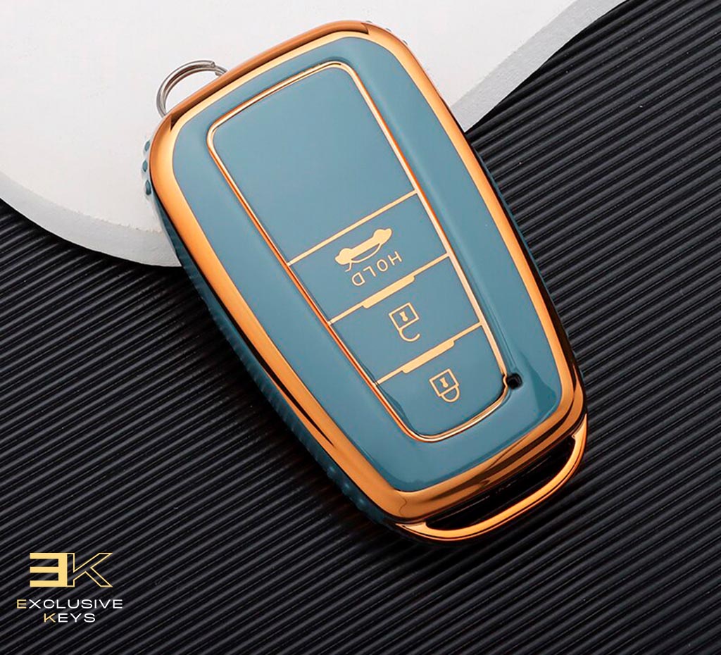Fodral for Toyota Corolla, Prius, Camry, CHR, C-HR, RAV4, Altis, Land Cruiser og Prado (3 knapper) 