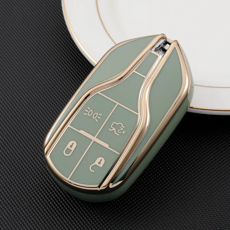 Bilnyckelfodral för Maserati Levante Ghibli Quattroporte GT Granturismo GranCabrio TPU Cover Shell Fob Protector Tillbehör